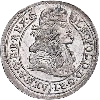 Historický 15 Krejcar císaře Leopolda I. 6.5 g