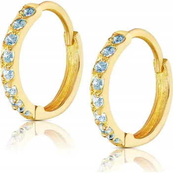 Náušnice Zlaté náušnice Princess Sparkle modré 585