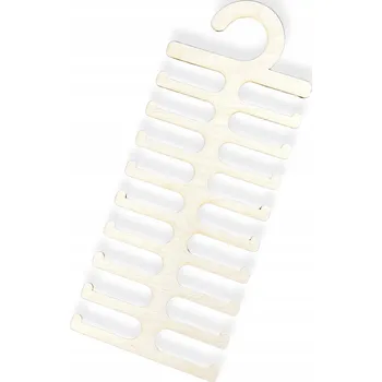 Věšák Věšák držák na kravaty opasky šály dřevěný překližka 18 míst