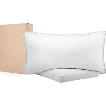 Polštář Vevor Polštáře, sada 2, queen size, výplň imitace prachového peří, podpůrné, bílé