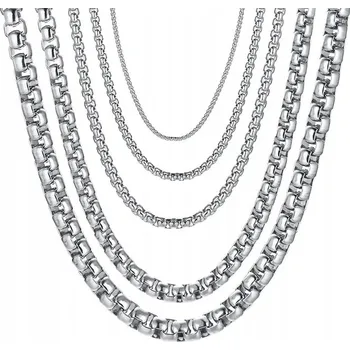 Řetízek Ocelový řetízek kostičkový 60 cm, průměr, šířka mm: 3,5