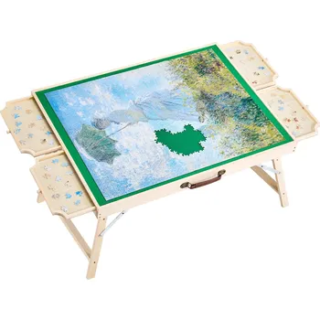Puzzle Vevor Stůl na puzzle 1500 dílků, 86×63cm deska, 4 zásuvky, sklápěcí nohy