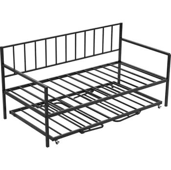 Zahradní lehátko Vevor Denní postel s přistýlkou, nastavitelná výška, led, nabíjecí stanice