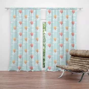 Závěs Sablio Závěs Horkovzdušné balony na nebi: 2ks 140x250cm