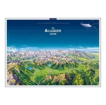 KOMPASS Panorama-Poster Die Allgäuer Alpen (DE)