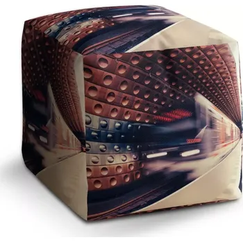 Taburet Sablio Taburet Cube Metro v barevné stanici: 40x40x40 cm