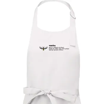 Kuchyňská zástěra Vosička Milé a zvědavé stvoření - Dámská zástěra na vaření - Univerzální velikost ( Bílá )