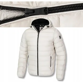 Moto bunda Pitbull pánská prošívaná bunda s kapucí Seacoast III, velikost 3XL