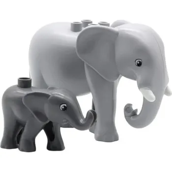 ostatní stavebnice Sada 2 ks plastových stavebnicových slonů pro děti Figurky zvířat vzdělávací hračka na skládání