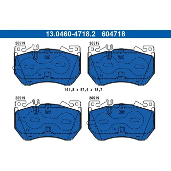 Brzdová destička Sada brzdových destiček, kotoučová brzda ATE 13.0460-4718.2