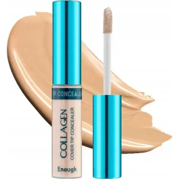 Přípravek na tvář Korektor s aplikátorem pro dokonalé krytí Enough Collagen Cover Tip Concealer SPF36 02 Transparent Beige SPF 31-40 9 g