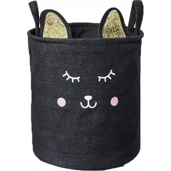 Úložný box Koš na hračky INNAM 30 x 33 cm černý