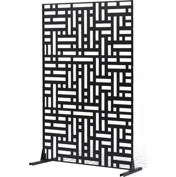 Paraván Vevor Ocelový 3-panelový paravan 47"×76" stojící na balkon, interiér