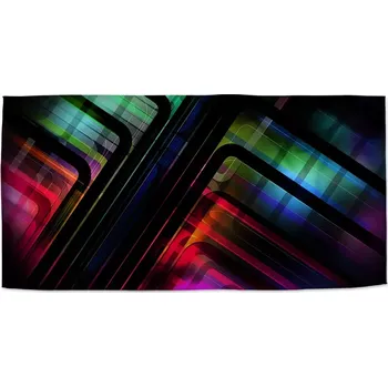 Sablio Ručník Černé pruhy - 70x140 cm