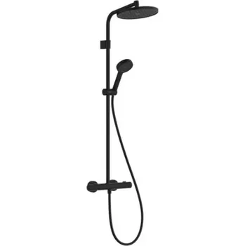 Sprchový set HANSGROHE - Activera S Sprchový set s termostatem, průměr 24 cm, 2 proudy, EcoSmart+, matná černá 28083670