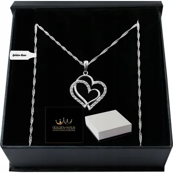 Řetízek SREBRNY NASZYJNIK SERCE ŘETÍZEK ZAWIESZKA STŘÍBRO DÁREK 925 PRO BABIČKU