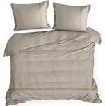 Saténové povlečení 160x200 Výšivky4 béžové jednobarevné Eurofirany 225496600