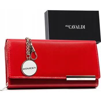 4U Cavaldi peněženka z pravé kůže červená - dámská