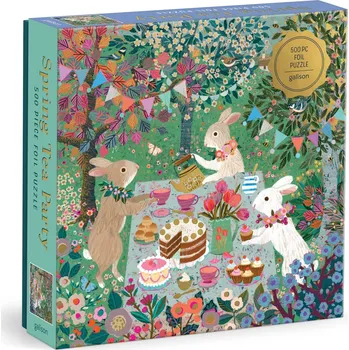 Puzzle Čtvercové puzzle Jarní čajový dýchánek 500 dílků GALISON