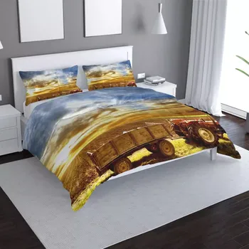 Povlečení Sablio Povlečení Traktor s vlečkou - 140x200 / 90x70