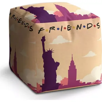 Taburet Sablio Taburet Cube Seriál Přátelé FRIENDS Socha Svobody: 40x40x40 cm