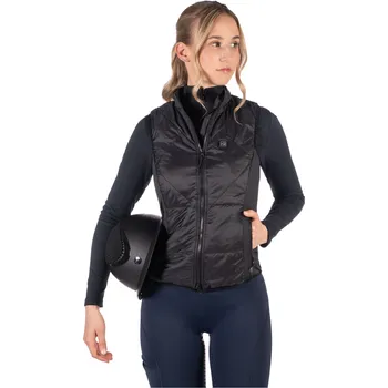 Vyhřívaná vesta HKM Slimline- Style (včetně baterie), černá, L