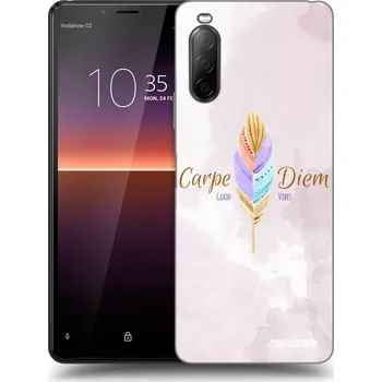 Pouzdro na mobilní telefon Picasee silikonový černý obal pro Sony Xperia 10 II - Užívej dne