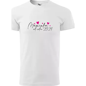 Pánské tričko Sablio Tričko s potiskem pro maminku Maminka od roku 2024 - bílé 4XL