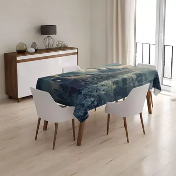 ubrus Sablio Ubrus Parní lokomotiva v zasněženém městě - 90x90 cm