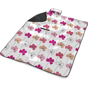 deka Sablio Plážová deka Růžové kvítí: 200x140 cm