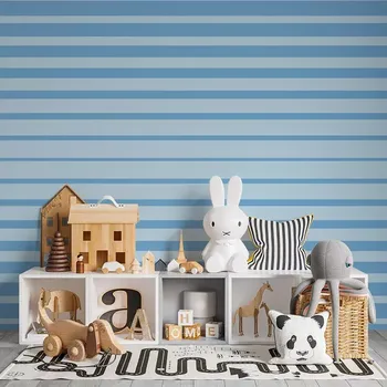 Tapeta Sablio Tapeta Světle modré pruhy - 208x125 cm