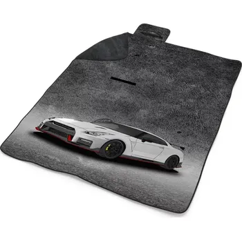 deka Sablio Plážová deka Nissan GTR 35 Šedý: 200x140 cm