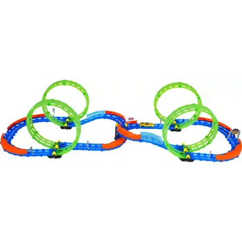 autodráha Svítící závodní dráha pro auta, 86 dílů