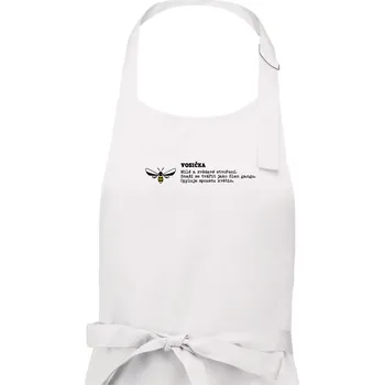 Kuchyňská zástěra Vosička Milé a zvědavé stvoření - Pánská zástěra na vaření - Univerzální velikost ( Bílá )