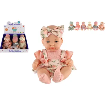 Panenka Panenka miminko s pevným plastovým tělíčkem 26 cm – mix oblečků, sada 6 ks