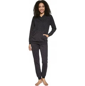 Dámské pyžamo Cornette dámské pyžamo bavlna černé barvy velikost L