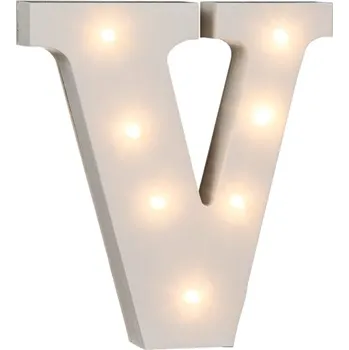 Party dekorace Lampionky.cz Led písmeno svíticí V 16 cm