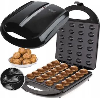 Toustovač Sendvičovač Adler SENDVIČOVAČ FORMA NA OŘÍŠKY černý 1600 W