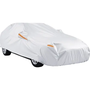 Plachta na motorové vozidlo Vevor Autoplachta pro sedany, nepromokavá, zip, bavlněný vnitřek, stříbrná