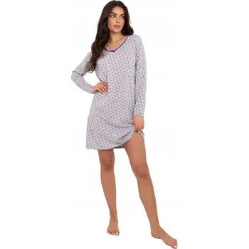 Dámská košile Dámská Košile Noční dlouhým rukávem a výstřihem do V