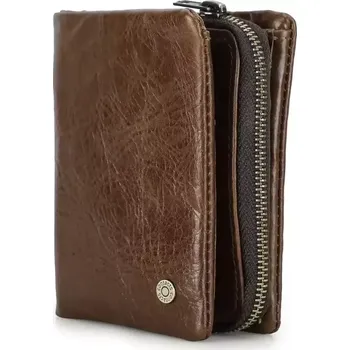 Peněženka Contacts® kožená peněženka Raymond Hnědá