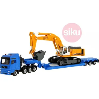 autíčko SIKU Tahač s nákladem MAN TG-A set s bagrem Liebherr 974 model 1:87 kov | 31