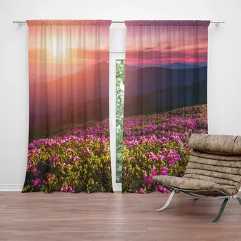 Závěs Sablio Závěs Rozkvetlá příroda: 2ks 140x250cm