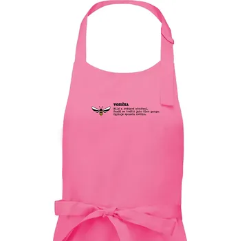 Kuchyňská zástěra Vosička Milé a zvědavé stvoření - Dámská zástěra na vaření - Univerzální velikost ( Růžová )