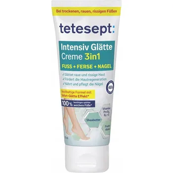 Tělový krém Tetesept Intenzivní vyhlazující krém na nohy 3v1 75 ml Německo Bambucké máslo