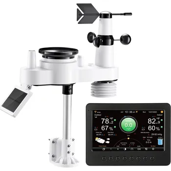 Meteostanice Vevor Meteostanice 7 v 1, 177.8 mm displej, solární senzor, vítr/srážky