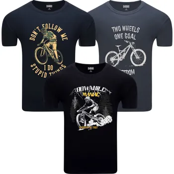 Sada 3 Pánských Triček pro Fanoušky Downhillu a MTB XL