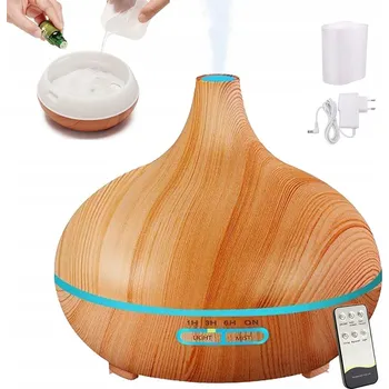 Zvlhčovač vzduchu NEBULIZÁTOR ESENCIÁLNÍCH OLEJŮ 7 BAREV 2 REŽIMY DIFUZÉR 500ML