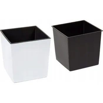 Květináč Květináč Juka 250 Lamela Bílý lakovaný + vložka