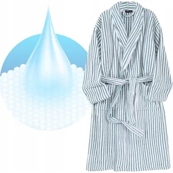 Pánský župan Pánský župan dlouhý savý s proužky elegantní jako froté hotelový XL/XXL